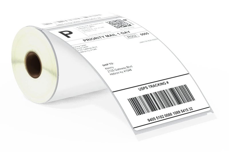 BETCKEY - Compatible DYMO 1744907 (4" x 6") Shipping Labels, Perforated, Compatible with DYMO Labelwriter 4XL Rollo & Zebra Desktop Printers, NOT Fit 5XL [1 Roll/220 Labels] - Image 1
